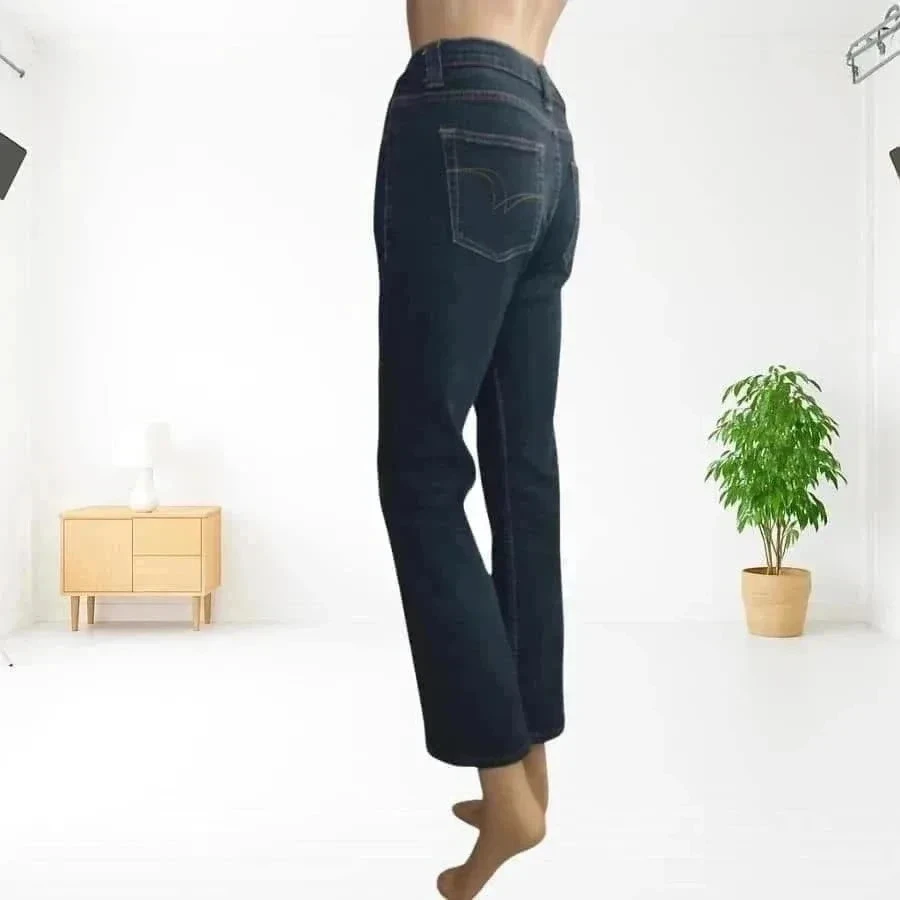 Lee Cooper jeans, straight cut - medium waist - stretch texture - navy blue – photo 5